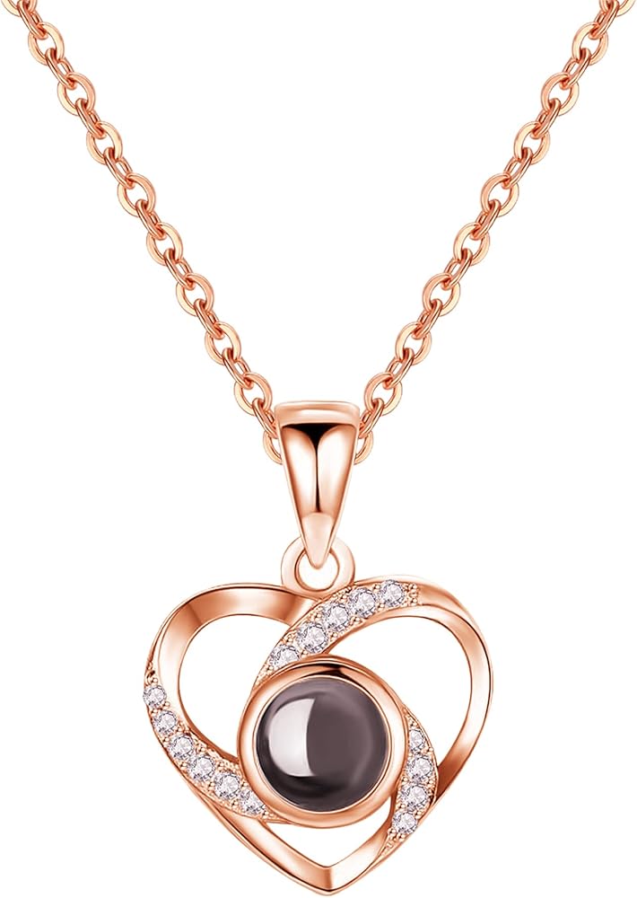 Pure Silver Heart  I Love You Necklace Pendant  3663
