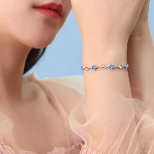 Luxury Blue Diamond Style Bracelet for Women