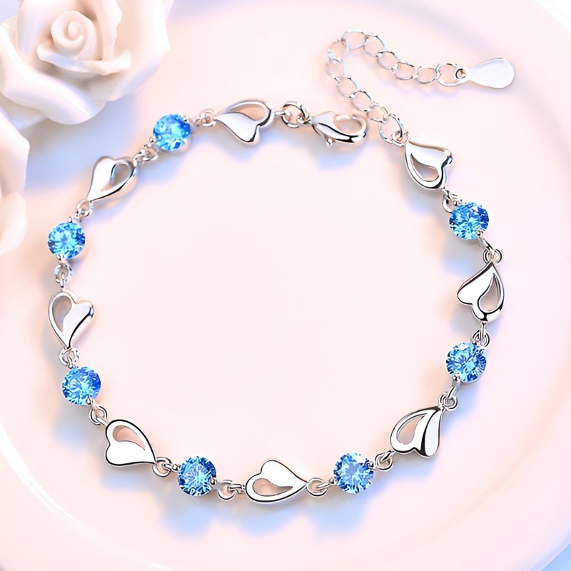 Women's Stylish Heart Crystal Bracelet